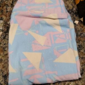 Kids lularoe leggins sixe L XL pastel retro
